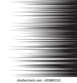 Background of horizontal speed lines for comic books. Vector illustration