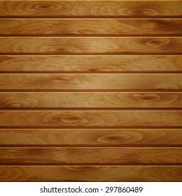 Background of horizontal wooden planks in light brown color