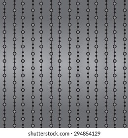 Background of horizontally repeating circular geometric elements, black and grey