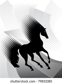 Background with horse