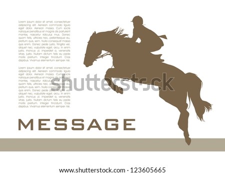 Background with horse vector illustration