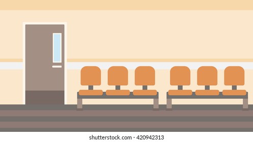 Background of hospital corridor.