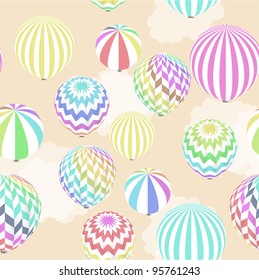 Background with hot air balloons