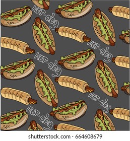 Background of hot dogs