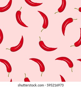 Background with hot red peppers. Vector illustration.