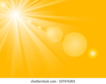 background with hot summer sun