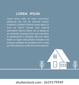 Background of house logo icon in minimal flat style vector illustration