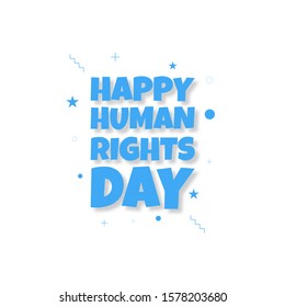 The background for Human Rights Day in a minimalist modern style and vintage memphis elements in black and white. This background is used for posters, banners, flyers and leaflets.