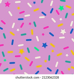 Background with ice cream confetti