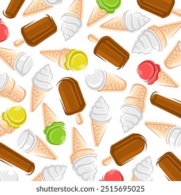 Background ice cream set. Collection icon ice cream. Vector