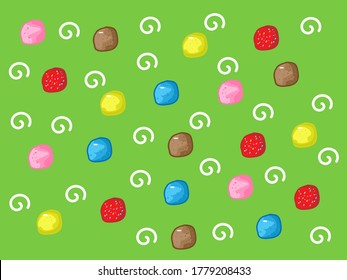 Background of the ice cream. Vector background and glass pattern and handkerchief pattern