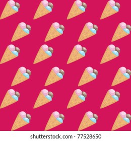 Background of ice cream. Vector pattern.
