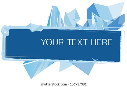 background with ice crystals for your design