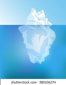 Background with Iceberg. Vector