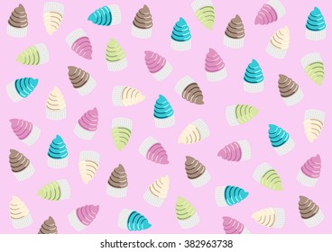 Background ice-creams. Use for wallpaper, pattern fills, web page background, vector color backdrop.