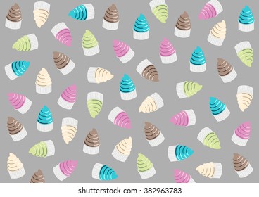 Background ice-creams. Use for wallpaper, pattern fills, web page background, vector color backdrop.