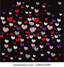 Background with icon heart colorful.For design banner,abckground abstract,etc