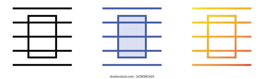 Hintergrund-Symbol. Lineares, blaues Füllungs- und Verlaufsstil-Design auf weißem Hintergrund