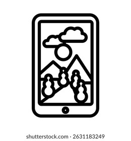 Icono de fondo estilo de línea de colección única
