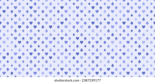 Background with icons of playings cards Gambling pattern illustration