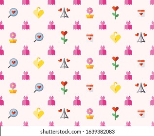 Background of icons for valentine for adults, vector illustration