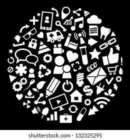 Background of the icons. Vector illustration