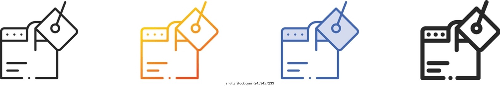 background icon.Thin Linear, Gradient, Blue Stroke and bold Style Design Isolated On White Background