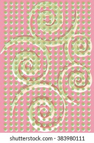 Background illustration abstract wallpaper simple design with spirals and circles, decorative, geometric