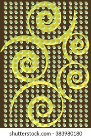 Background illustration abstract wallpaper simple design with spirals and circles, decorative, geometric