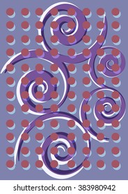 Background illustration abstract wallpaper simple design with spirals and circles, decorative, geometric