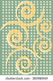 Background illustration abstract wallpaper simple design with spirals and circles, decorative, geometric