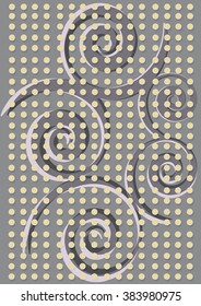 Background illustration abstract wallpaper simple design with spirals and circles, decorative, geometric