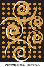 Background illustration abstract wallpaper simple design with spirals and circles, decorative, geometric