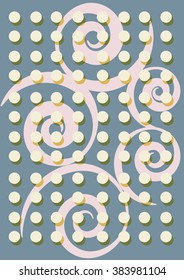 Background illustration abstract wallpaper simple design with spirals and circles, decorative, geometric