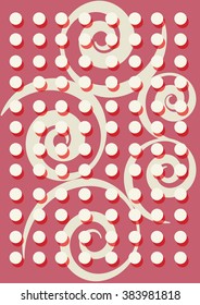 Background illustration abstract wallpaper simple design with spirals and circles, decorative, geometric