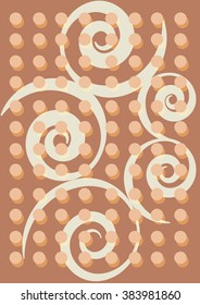 Background illustration abstract wallpaper simple design with spirals and circles, decorative, geometric