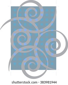 Background illustration abstract wallpaper simple design with spirals and circles, decorative, geometric