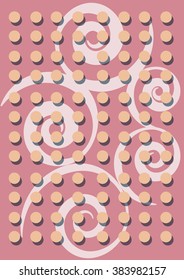 Background illustration abstract wallpaper simple design with spirals and circles, decorative, geometric