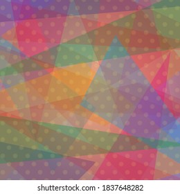Background illustration. An abstract illustration in which regularly arranged dots overlap with a color plane that is irregularly divided by a straight line. I imagined a gift wrapping paper.
