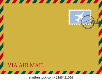 Background illustration of air mail (creation paper), vector data