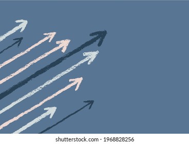 Background illustration of arrow extending up. vector.