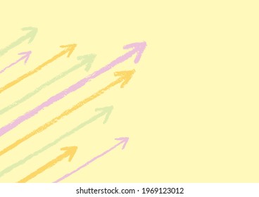 Background illustration of arrow extending up. vector.