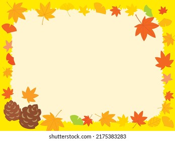 Background illustration of autumn fallen leaves.