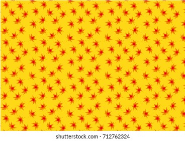 Background illustration of autumn illustration, Maple, fallen leaves