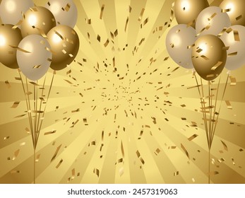 Background illustration of balloons and halo