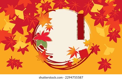 background illustration of beautiful autumn leaves