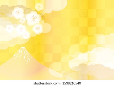 Background illustration of a beautiful Japanese pattern of gold.