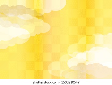 Background illustration of a beautiful Japanese pattern of gold.
