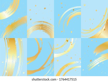 Background illustration of a beautiful Japanese pattern of gold.