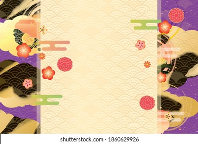 It is a background illustration of a beautiful Japanese pattern in Japan.